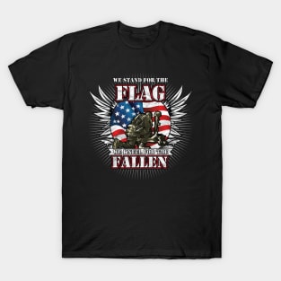 'We Stand For The Flag, We Kneel For The Fallen' T-Shirt